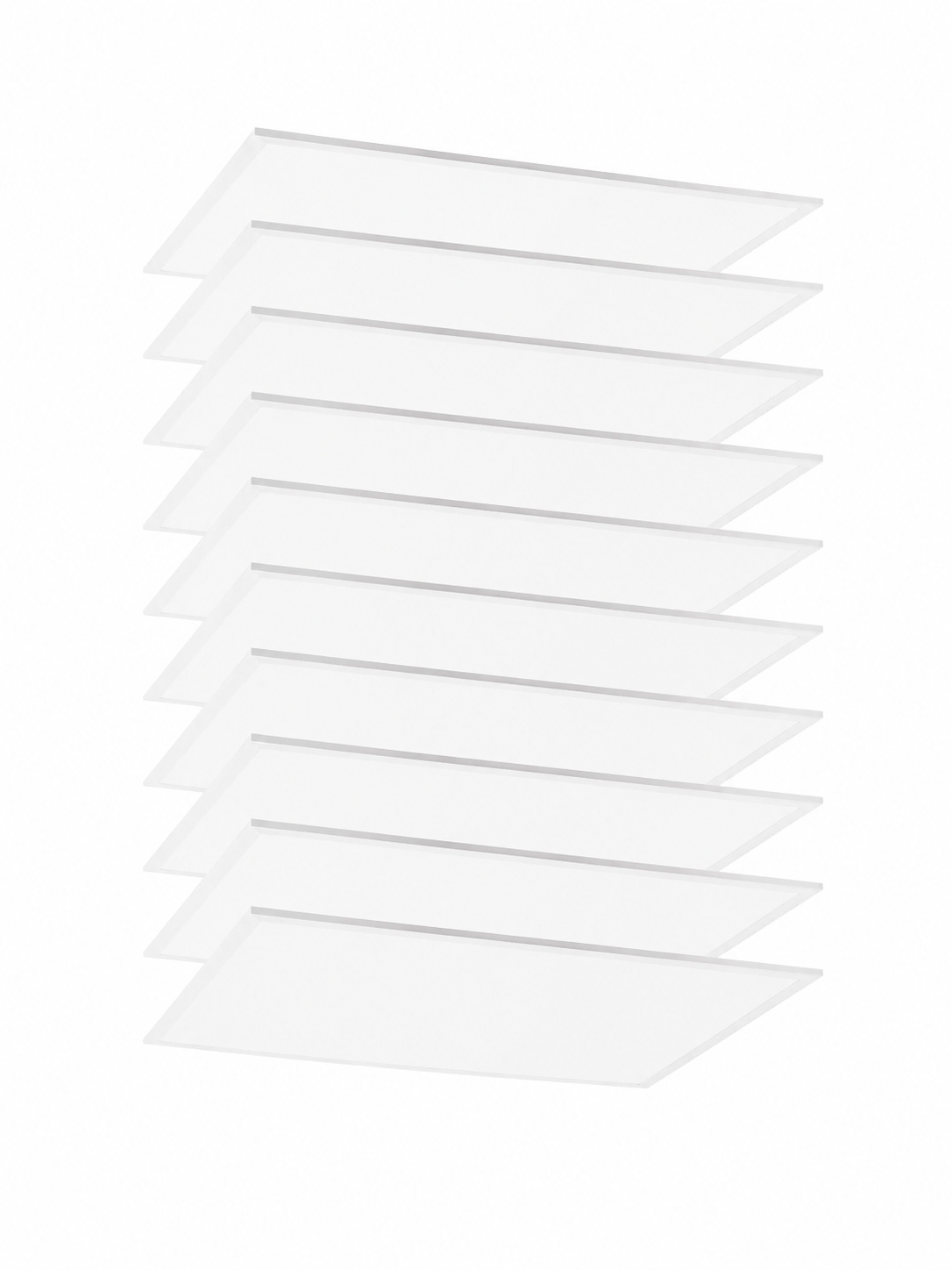 Set 10 Panouri LED 60x60cm Incastrate - 36W, Lumina Rece 6400K, Tavan Casetat