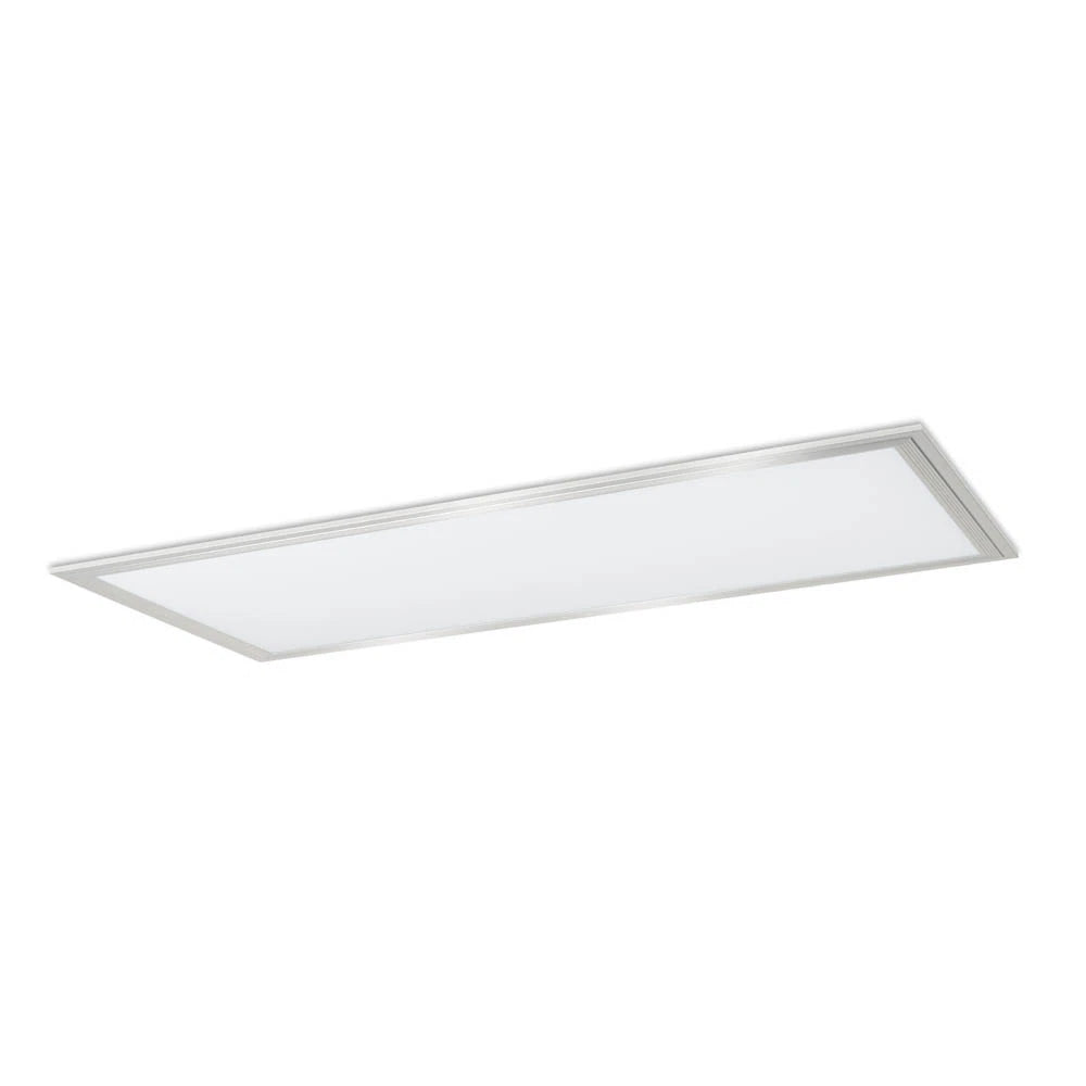 Panou LED Slim Argintiu 30x120cm Incastrat - 36W, Lumina Rece 6400K, Tavan Casetat