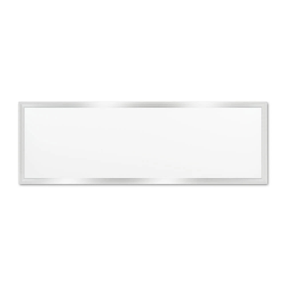 Panou LED Slim Argintiu 30x120cm Incastrat - 48W, Lumina Rece 6400K, Tavan Casetat