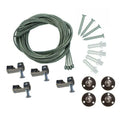 Kit montaj panou LED suspendat, prinderi mici, fir metalic 4x1m