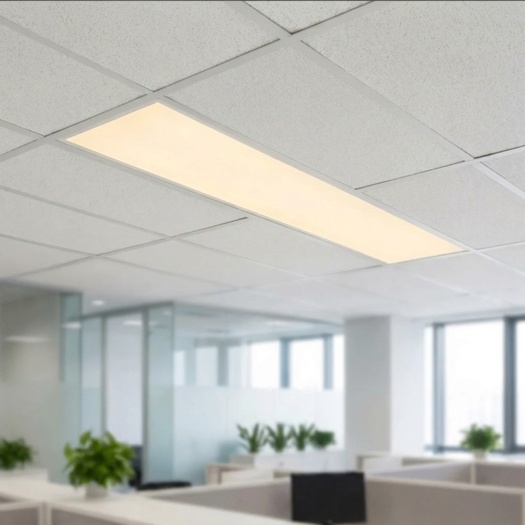 Panou LED Slim 30x120cm Incastrat - 48W, Lumina Calda 3000K, Tavan Casetat